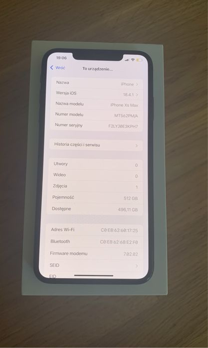 Apple iPhone XS MAX 512 GB. Stan idealny. Bez Blokad. Komplet !