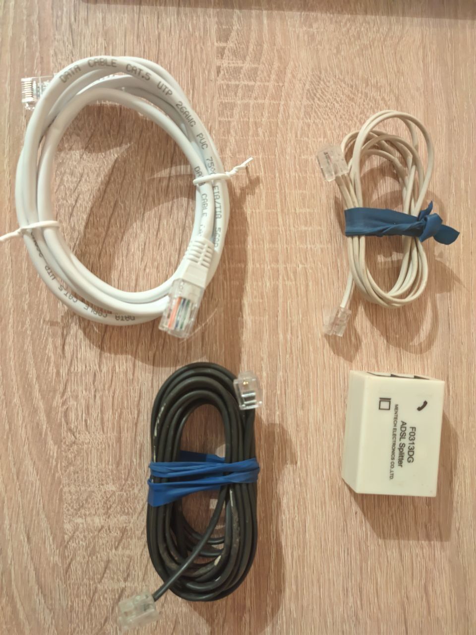 ADSL сплиттер телефон-модем + 3 кабеля