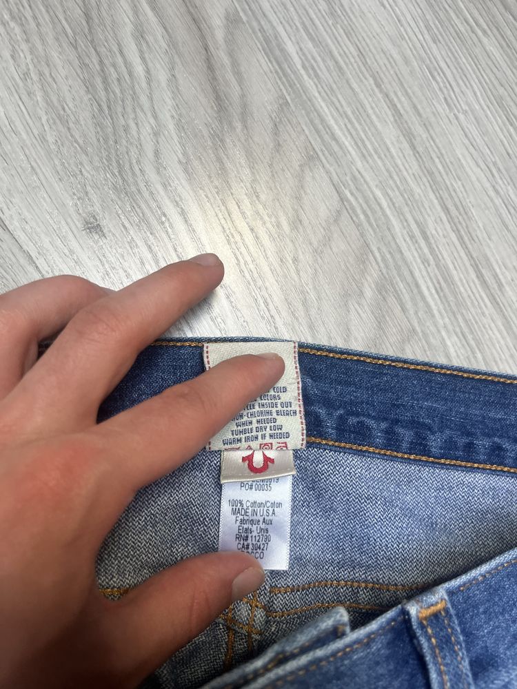 True Religion spodnie jeansowe drip drill streetwear dż