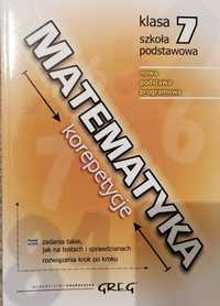 Książka Matematyka korepetycje kl 7