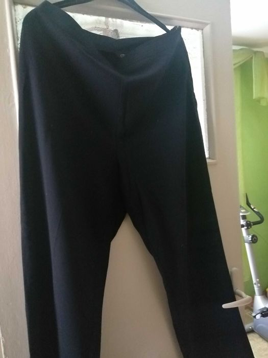 GRANATOWE spodnie na kant