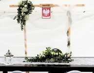 Drewniany łuk ślubny ścianka ślubna do zdjęć cywilny