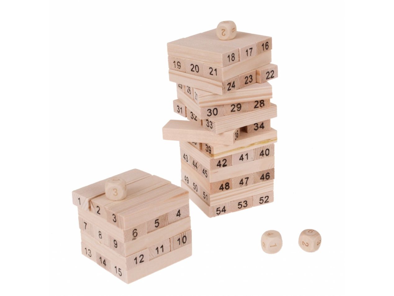 Wieża Jenga drewniana gra 54 elementy XL dla dzieci domino