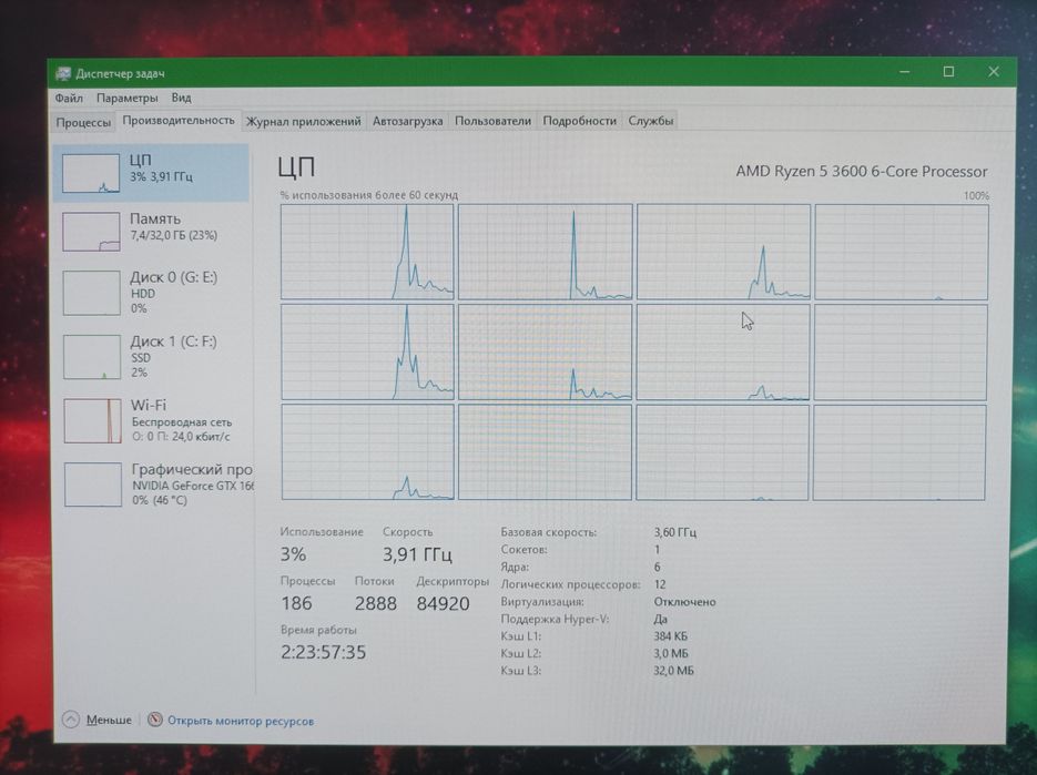 Ігровий пк Ryzen 5 3600/ Gigabyte 1660 Super/ 32 gb озу + периферія