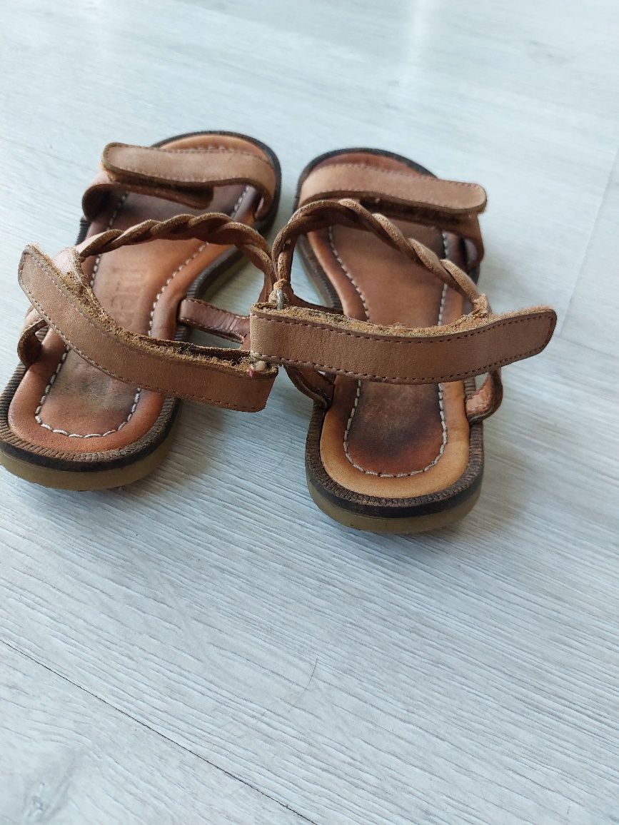 Skórzane sandałki Bisgaard 28