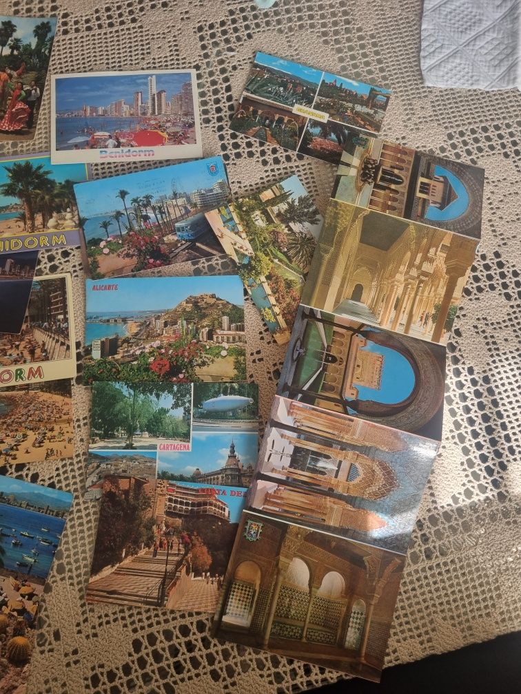 Lote postais e livro vintage andaluzia