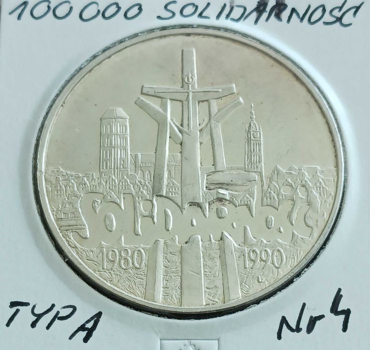 100 000 zł Solidarność 1990 r. nr.4 - Typ "A"-Śliczności