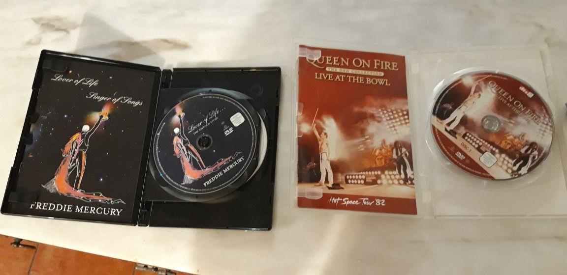 Conjunto de 2 Dvds Duplos Queen/Freddie Mercury