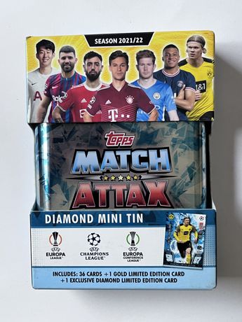 Puszka Diamond mini tin 2021/22 karty Topps Champions League