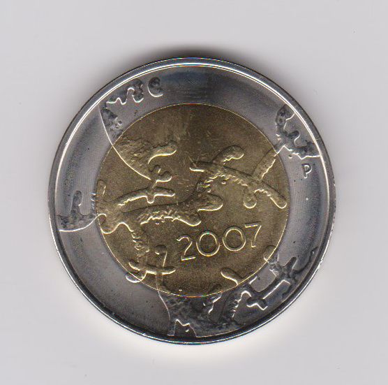 5 euro Finlândia 2007 Independência