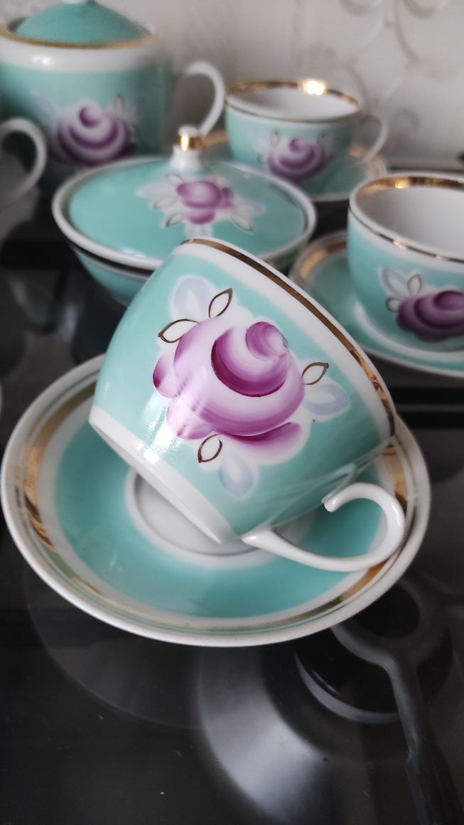 Сервиз чайный Полонное чайная пара, чашка, голубой