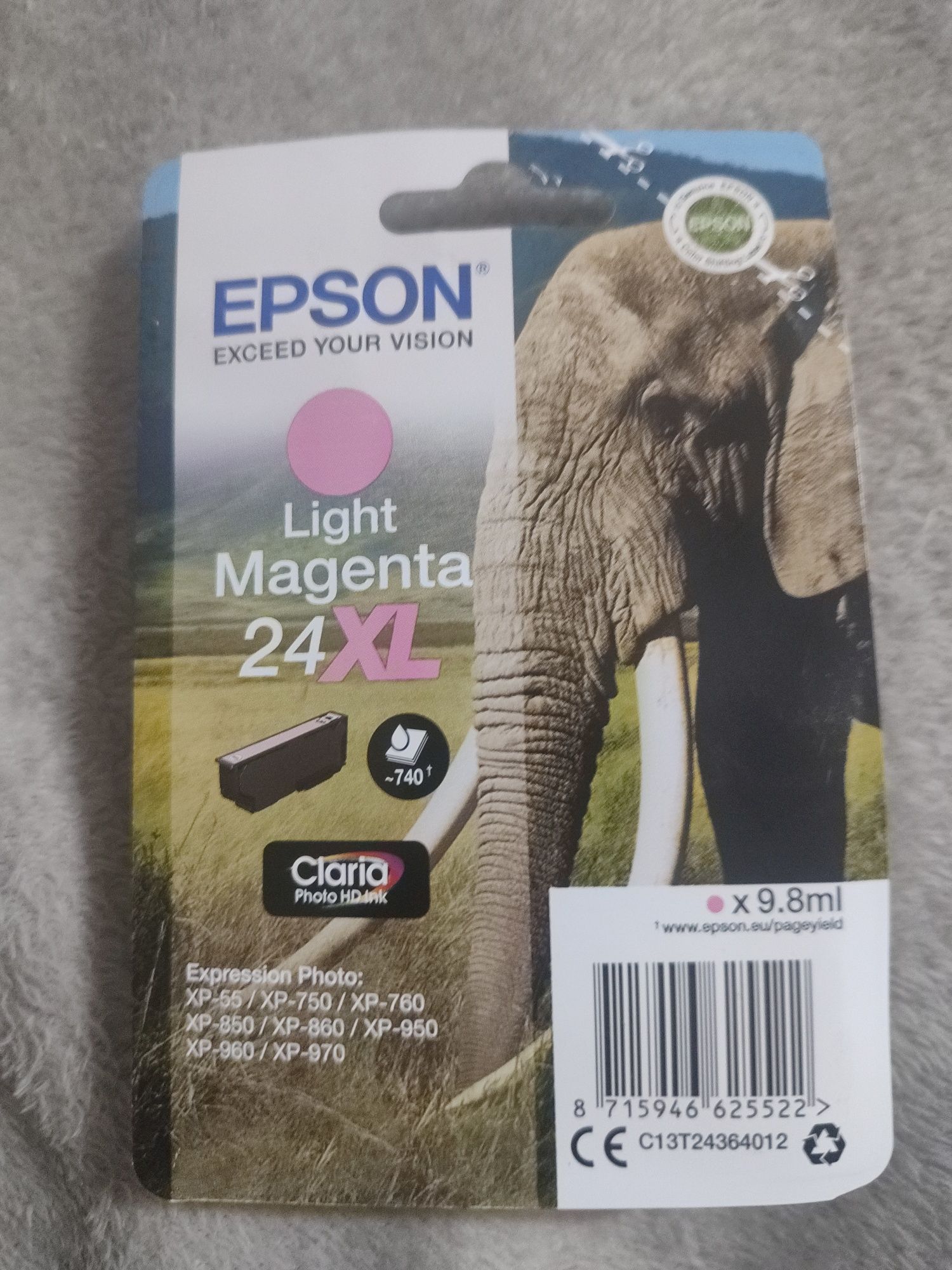 Oryginalny tusz Epson Light Magenta 24 XL. XP-55 / XP-760 i inne