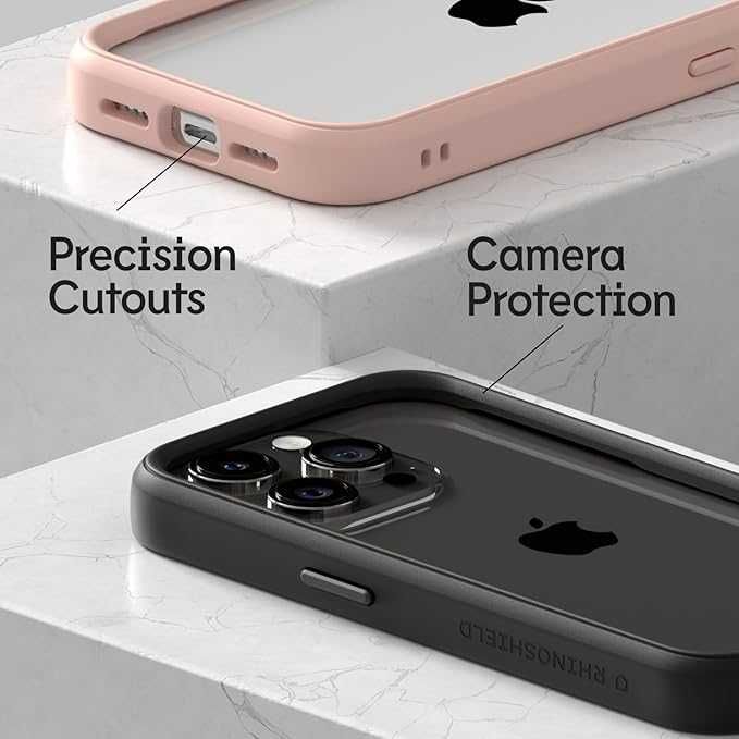 Etui typu bumper kompatybilne z iPhone 15 Pro szare