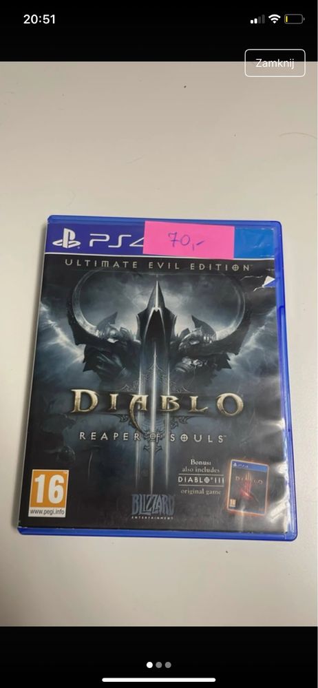 Gra na konsole ps4 Diablo