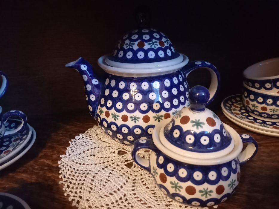 Serwis do herbaty bolesławiecka ceramika