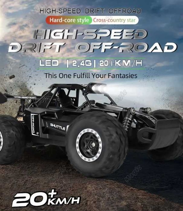 Novo carro com controle remoto 20 km/h de velocidade 2WD off-road