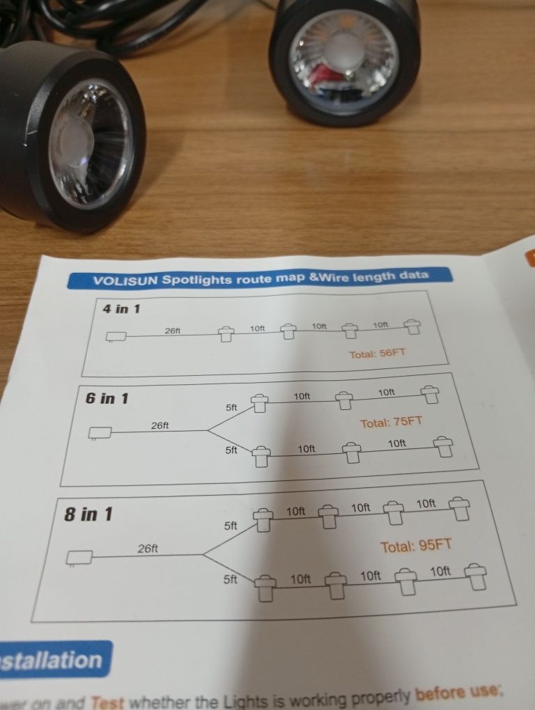 Volisun reflektory ogrodowe LED zewnętrzne wodoodporne 6 sztuk