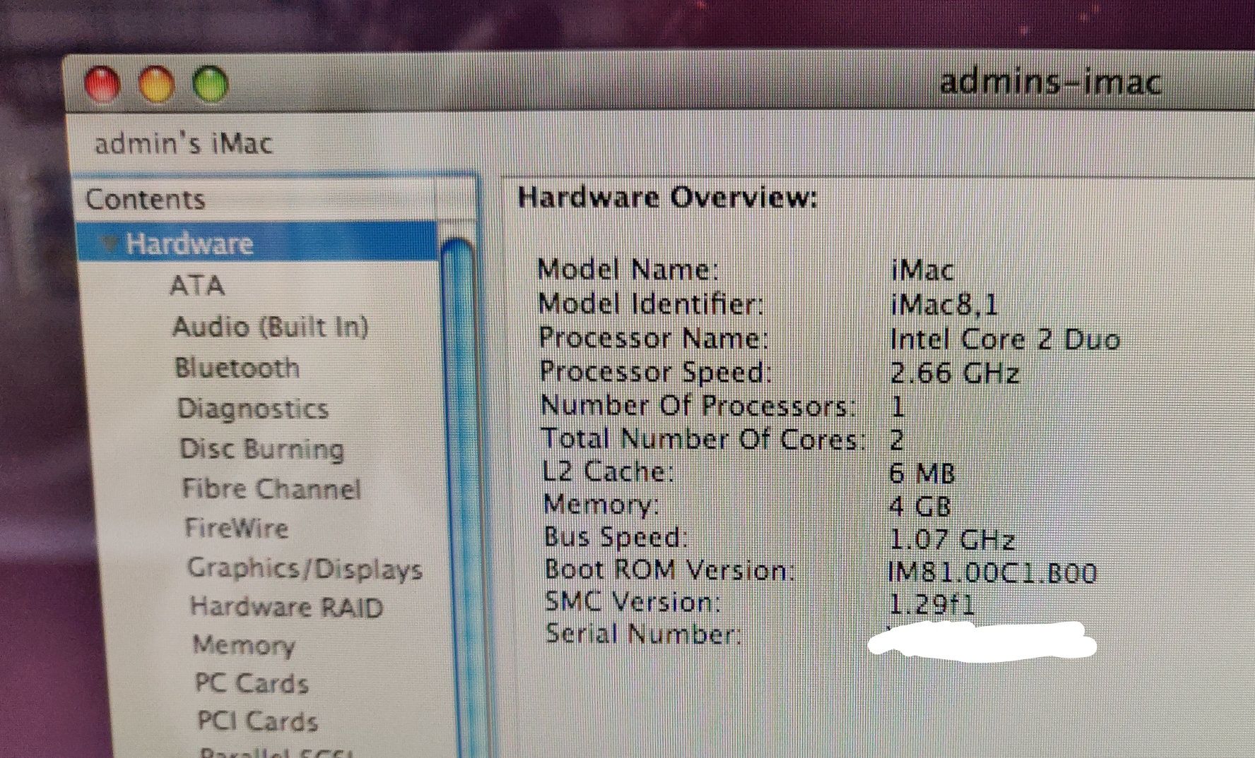 iMac 2008, 21,5"
