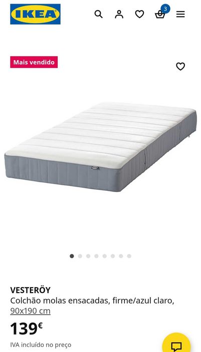 Colchão individual novo