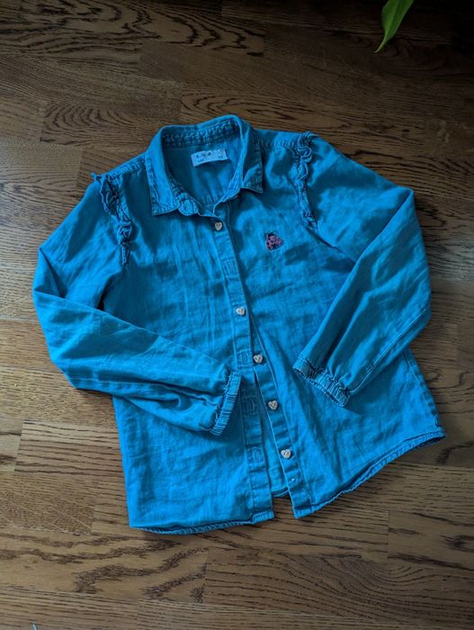 Koszula jeansowa 128 firmy 5-10-15 bluza