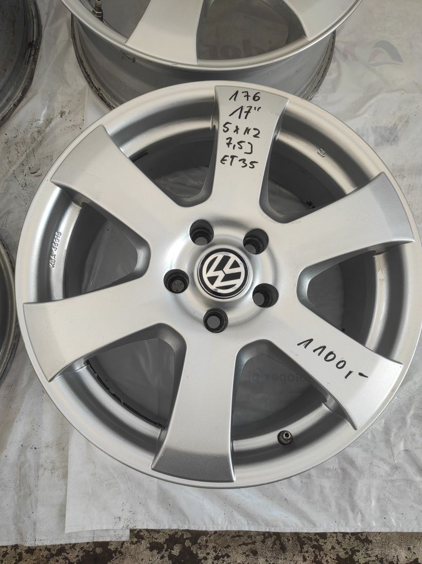 176 Felgi aluminiowe VW VOLKSWAGEN R 17 5x112 Bardzo Ładne