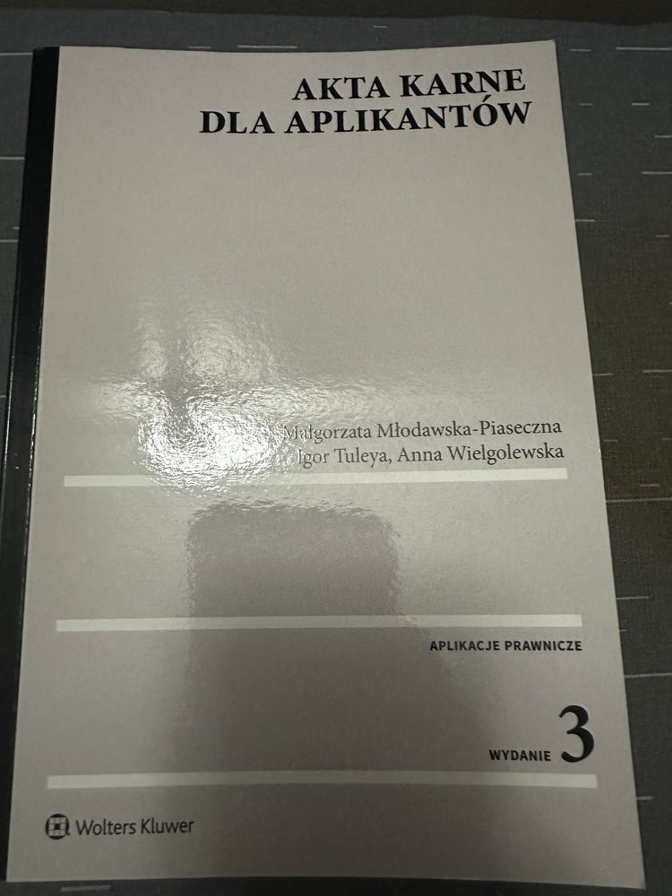 Akta karne dla aplikantów Młodawska - Piaseczna wolters