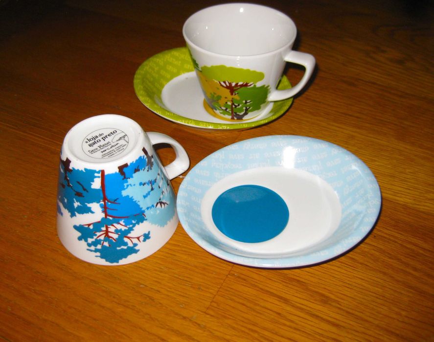 Conjunto de 2 Chávenas Gato Preto: Save the Planet em Caixa original