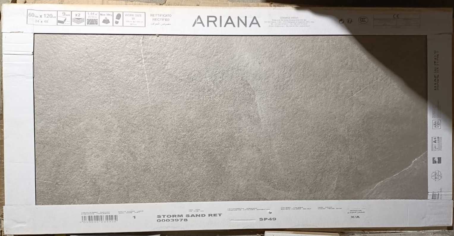 płytki włoskie gres ariana storm sand 120x60