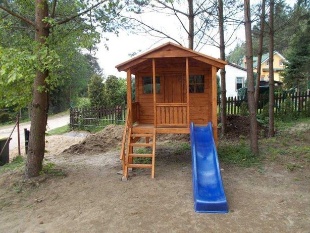 SEZON 2022 Plac zabaw dla dzieci drewniany -DOMEK MACIEK , MONTAŻ GRAT