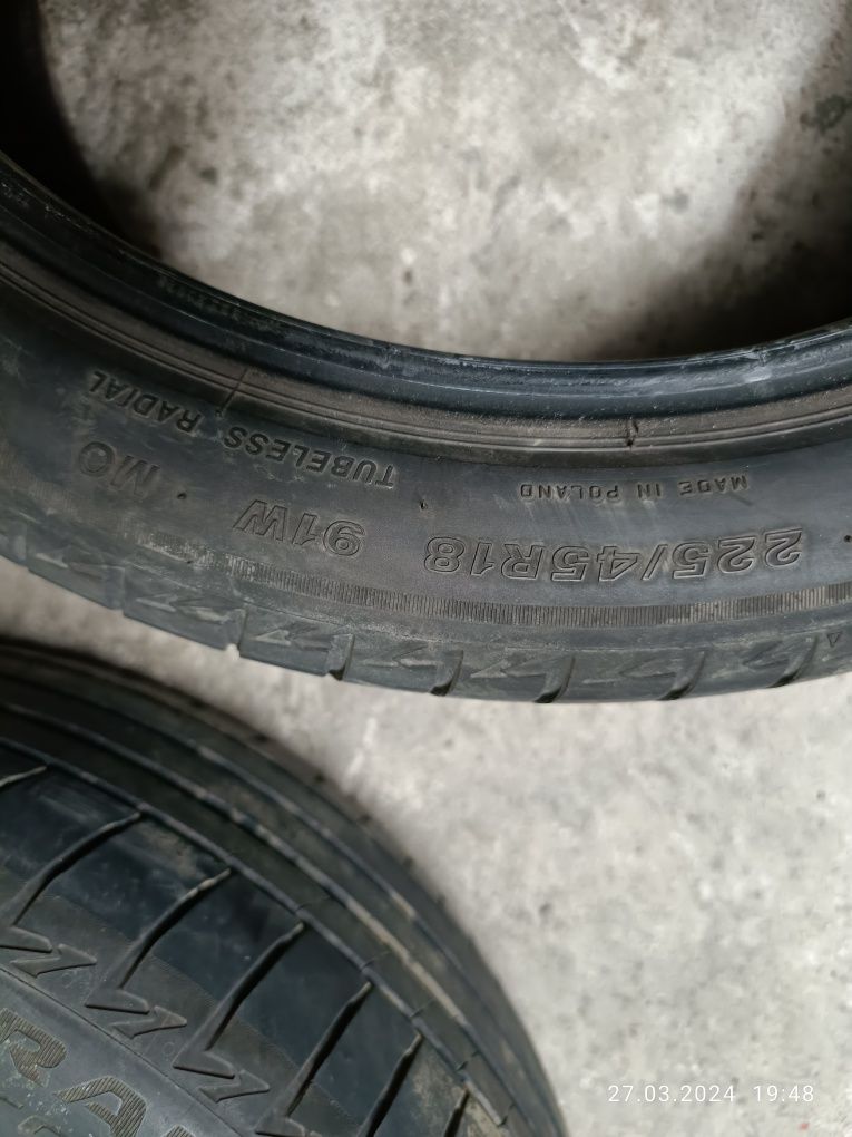 Opony Bridgestone 225/45/R18 2018r 3.5mm bieżnika