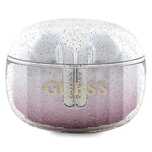 Słuchawki Bluetooth Guess Glitter Gradient TWS + stacja dokująca - róż