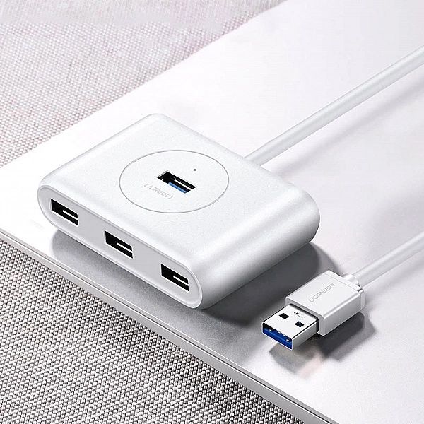 Ugreen wielofunkcyjny Hub Usb - 4 x Usb 3.0/1m biały (cr113)