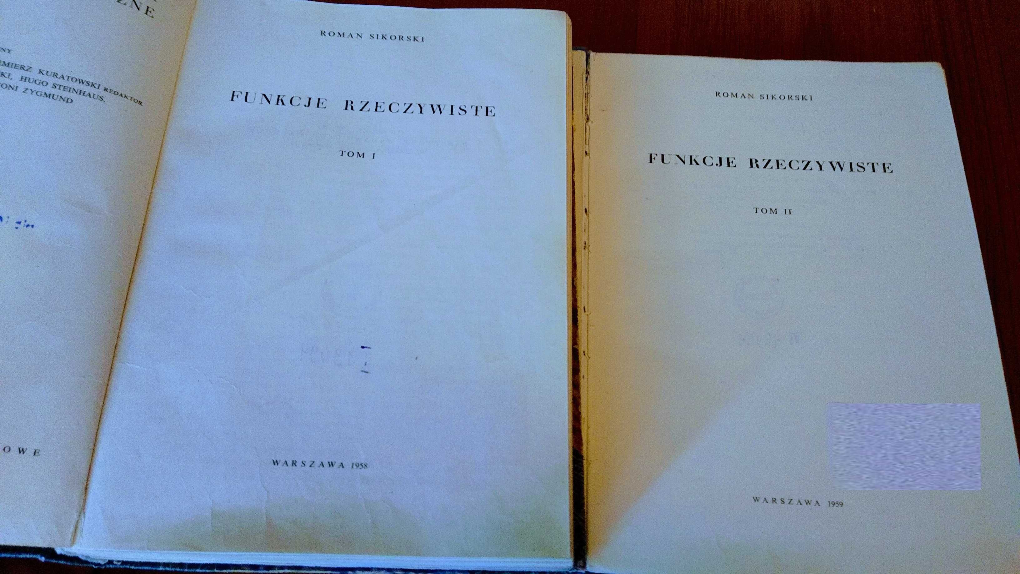 Funkcje rzeczywiste Tom 1, 2  Monografie Matematyczne 35 37 Sikorski