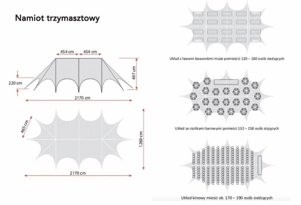 Wynajem namiotów eventowych * STAR *