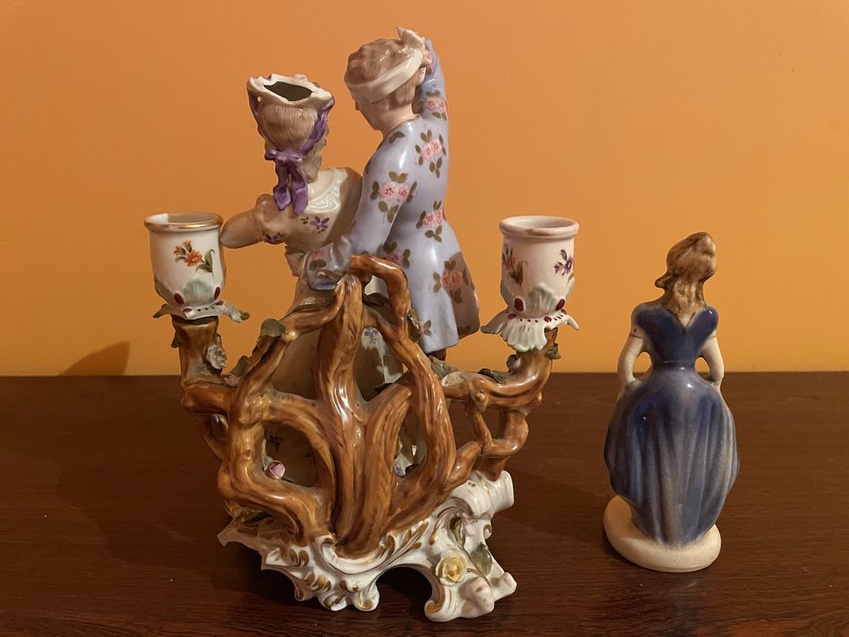 Figurki z porcelany antyki kolekcje prlu vintage