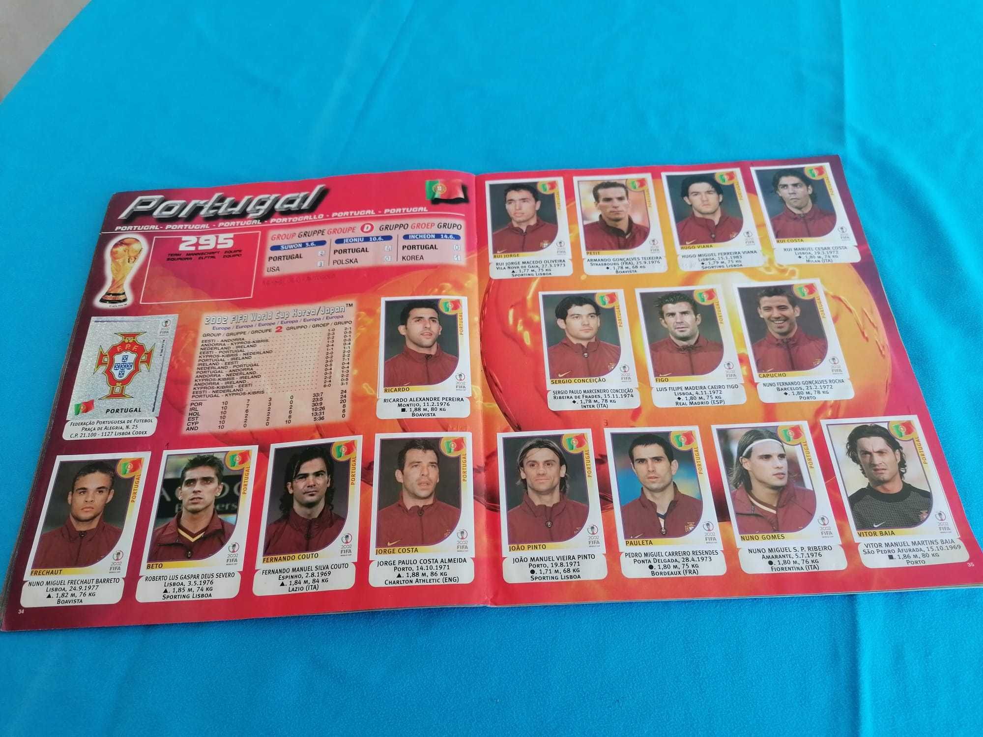 Caderneta Panini FIFA World Cup Korea Japan 2002. Incompleta