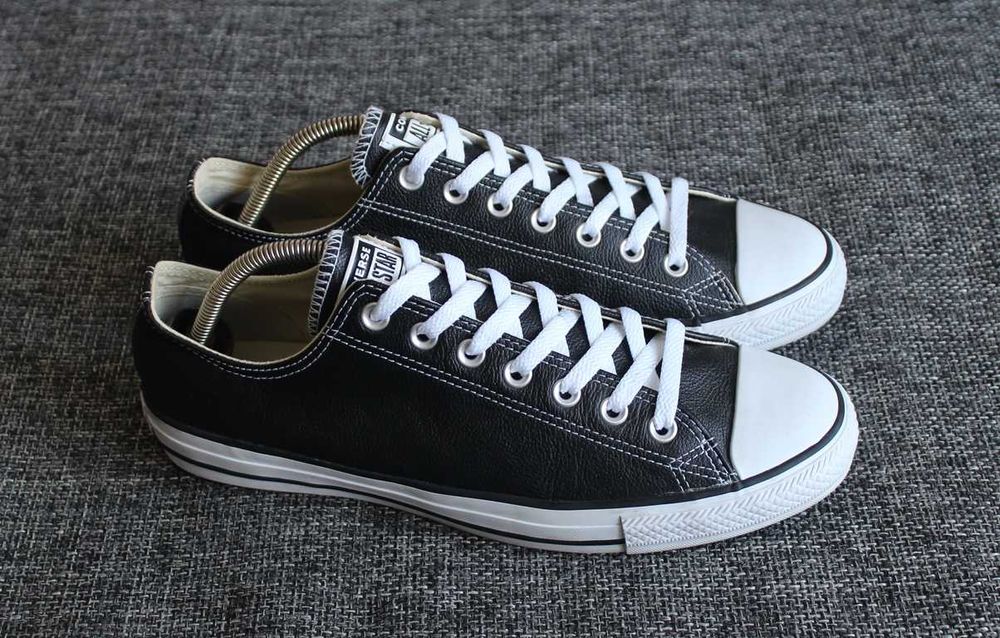 Кеди Converse Chuck Taylor All Star Black Leather Оригінал Шкіра 44.5р