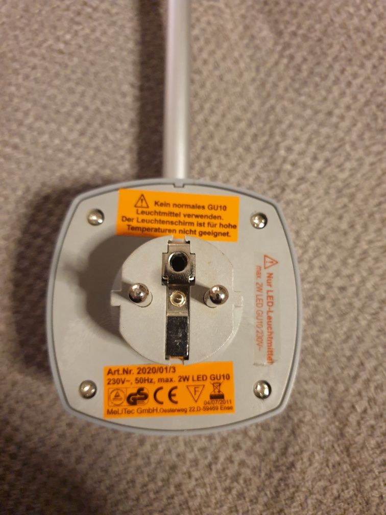 Lampka LED do gniazdka/ Elastyczne Ramie/ 2W Led GU 10