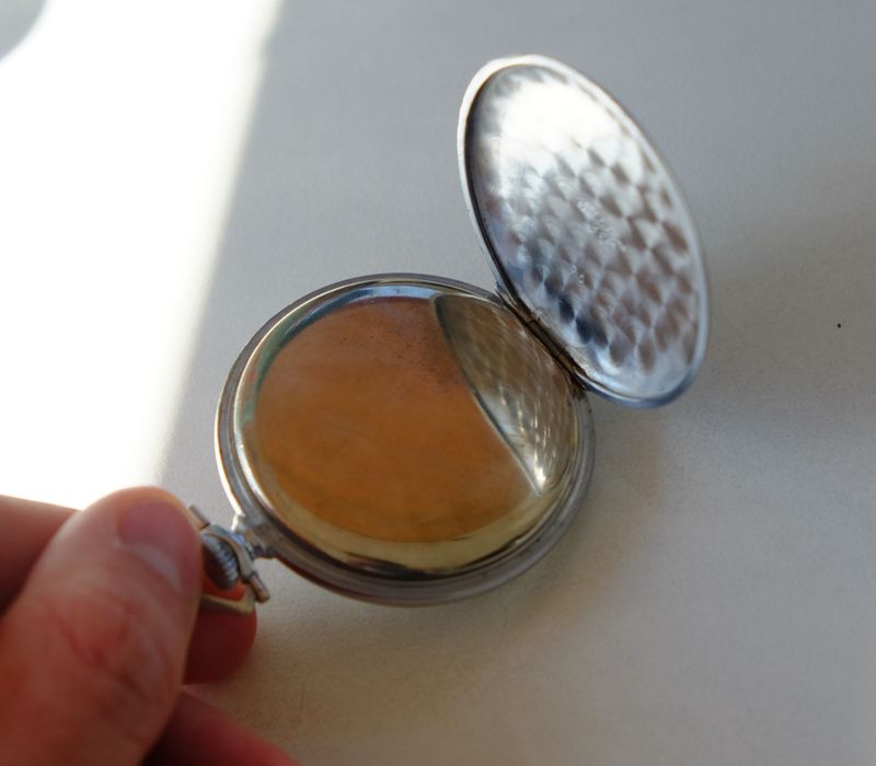 Relógio de bolso vintage Chronomètre, revisto em Novembro 2024