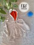 Bluza dla chłopca szara z kapturem na zamek cotton F&F 74 cm