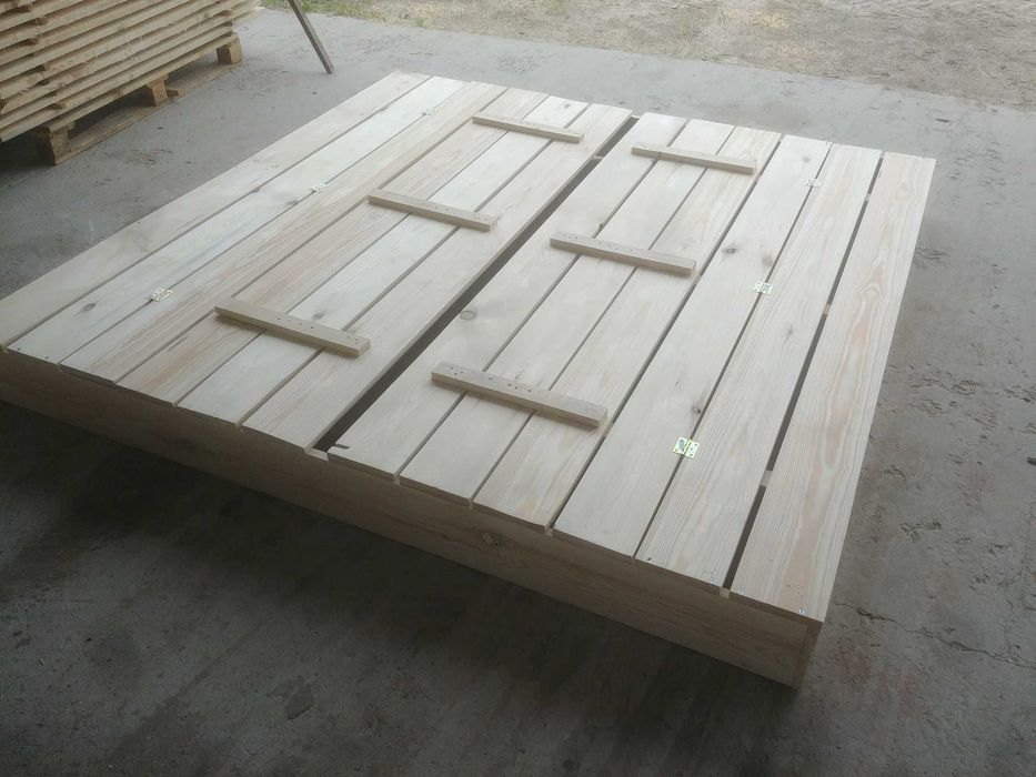 Piaskownica Drewniana zamykana 220x220x20 Ogromna