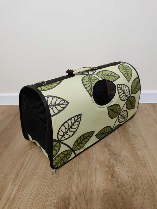 Transporter Torba dla Psa Kota zielona w listki NOWA