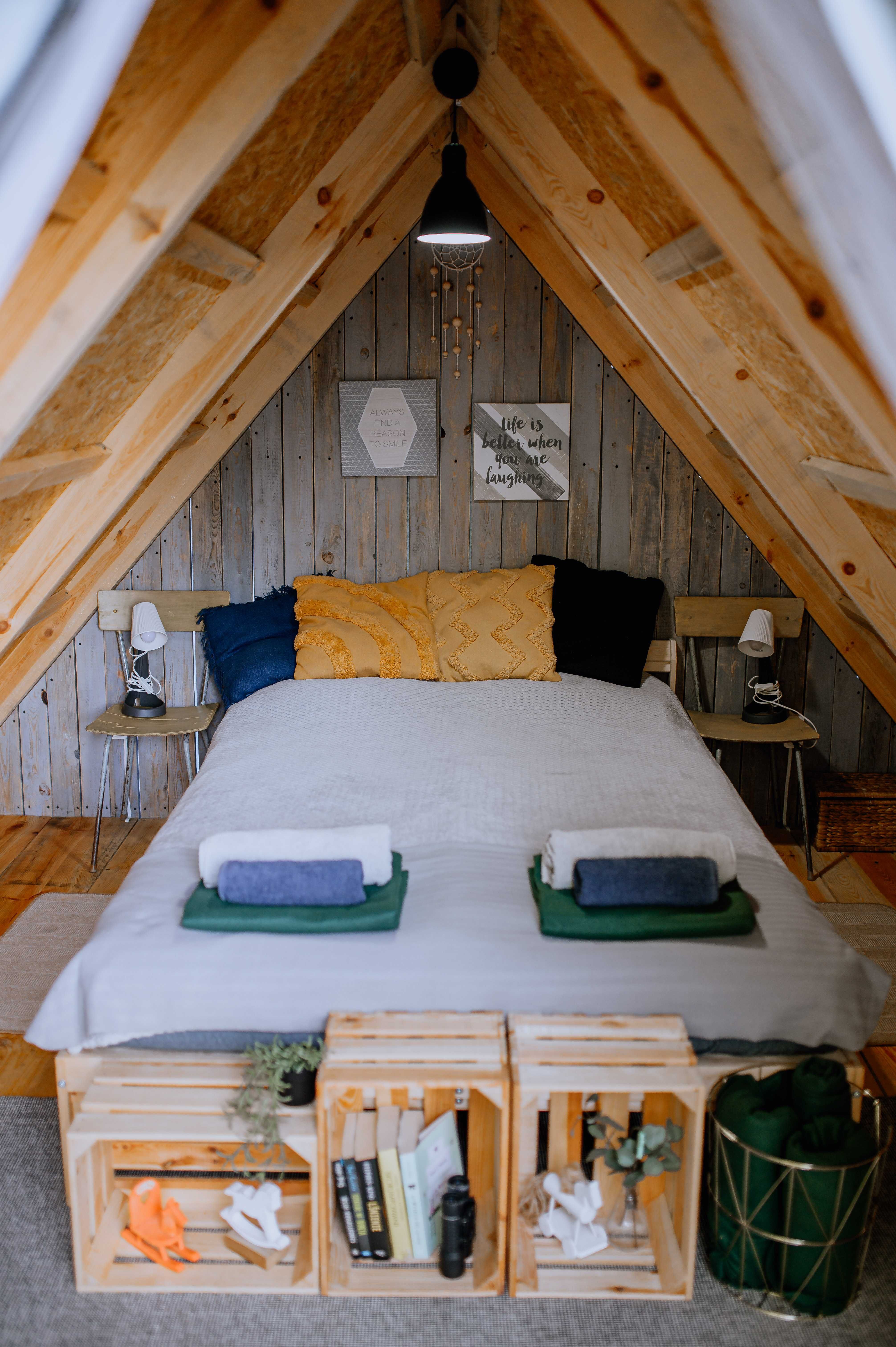 Domek / Szałas / Glamping - jacuzzi, rowery - 50 min z Wwy.