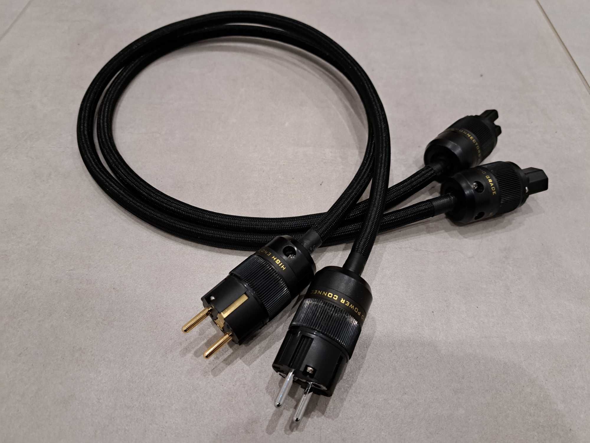 Kabel zasilający audio Hi-End miedź OFC 3 x 2,5 Schuko 1m