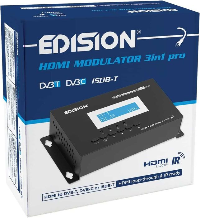 Edision HDMI Modulator 3 in 1 Pro – Novo e Selado – Profissional
