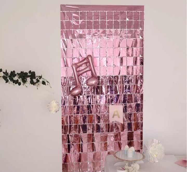 Шторка из фольги дождик баннер мишура фон фотозона из шаров арка годик