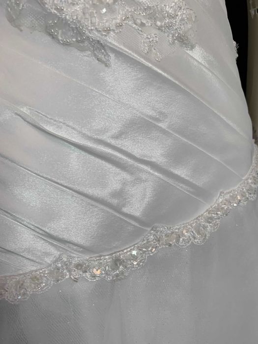 Nowa suknia ślubna z metką księżniczka tiulowa 38 M brokatowa halter