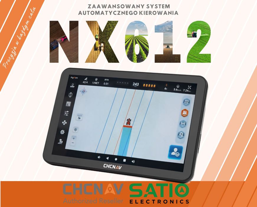 Nawigacja rolnicza NX612 CHCNAV | PRECYZJA 2,5 cm | ISOBUS