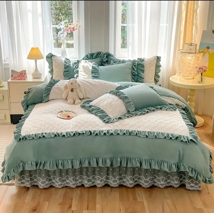 Постільна білизна! Розкішний набір! комплект 4 шт. Дуже тепленький!