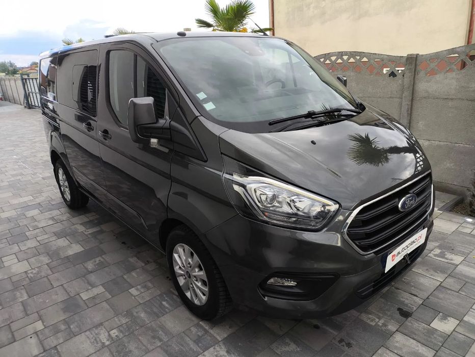 Ford Transit Custom 2x drzwi przesuwne AUTOMAT Alumy Navi climatronic relingi Doka 6 Osób
